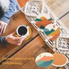 Boho Coasters Bohemian Absorbent Coasters for Drinks Mountain Sun and