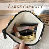 Sminra Makeup Bag Cosmetic bag Preppy Canvas Embroidery Toiletry Bag