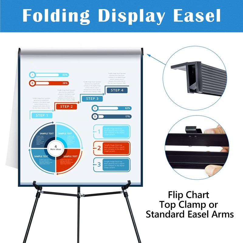 Falling in Art Aluminum Flip Chart Display Easel Stand with