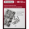 132 Piece M8 Screws Set, Stainless Steel Cylinder Screws with