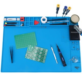 STREBITO Soldering Mat Large, Solder Mat Heat Resistant 932°F, Soldering Pad Magnetic Repair Mat, Silicone Work Mat for Soldering Iron, Electronic, PC Building, Laptop, RC, Phone - Color: 350