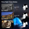 SURFOU 2K Security Camera Outdoor, 360° Pan-Tilt View, 3MP PTZ