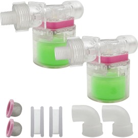 Water Float Valve, Water Level Control Water Tank Traditional Float Valve Upgrade (1/2" to 1/4" Adapter Side Inlet)