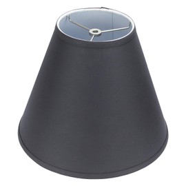 FenchelShades.com Lampshade 6" Top Diameter x 13" Bottom Diameter x 11" Slant Height with Washer (Spider) Attachment for Lamps with a Harp (Charcoal)