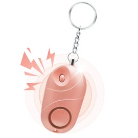 Personal Alarm, Qoosea Safesound Personal Security Alarm 140dB with LED Light, Emergency Self Defense Security Alarm for Kids/Women/Elderly/Students (Dark Pink)