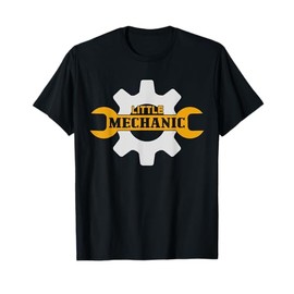 Little Mechanic Kid's Crafting Outfits Black Mechanic Boy T-Shirt