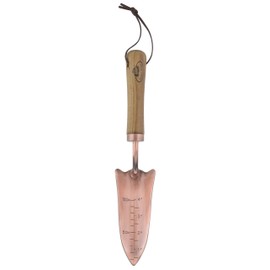 FAL Traditional Garden Steel Copper Plated Hand Trowel Wooden Handle