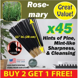 Benben Home & Lifestyle Rosemary Benben US Incense 45x11" Sticks ~ Vegan ~ High Fragrance Load
