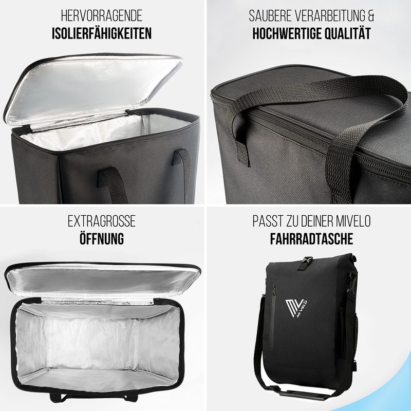 MiVelo - Cool Bag Bicycle - Insert for Bicycle Pannier