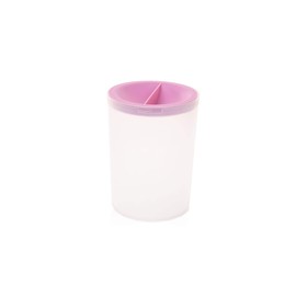 Mintra Home Storage Container - Round Jar with Locking Lid - Lavender - 4.375W x 6inH - Used for Kitchen, Storage, Home, Food, BPA Free, Pencil Cup, Paper Clips, Desk Organizer (1.2L, 40 Ounce)