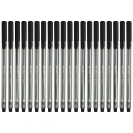 Nataraj Ballpoint Pens, Pack, 0.7mm Fine Point, Smooth Ball Pens, Comfort Grip, School Office Home Everyday Use (Pack of 40, 621-Mist, Black)