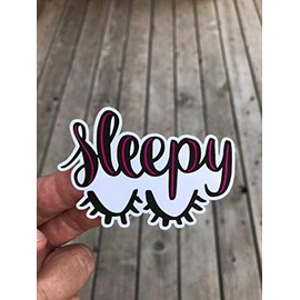 Sleepy Sticker, Laptop Sticker, Water Bottle Sticker, Phone Sticker, Window Sticker, Sleepy Eyelash Sticker, I'm Tired Sticker
