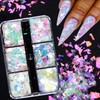 Holographic Iridescent Glitter Nail Art Sequins, 3D Irregular Ultra Thin