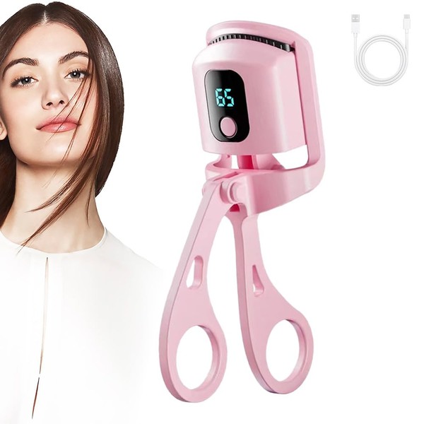 OEKYTOY Heated Eyelash Curler,Electric Eyelash Curler LCD Display 3 Heating