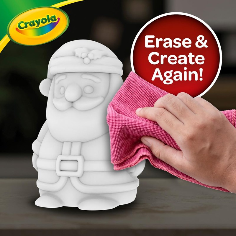 Crayola Light-Ups - Santa, Light Up Santa Toy, Reusable Holiday