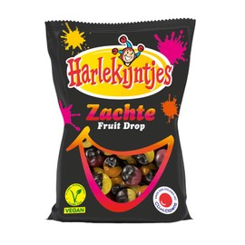 Harlekijntjes Zachte Fruit Drop I Soft Sweet Licorice and Fruit flavoured Gummy Harlequin shaped Candy I 300g 10.6 ounce