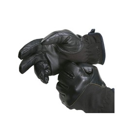 PEARLWOOD BRAD Men's Winter Gloves for Cycling I 100% Real Leather + Soft Cuff - Black - Large