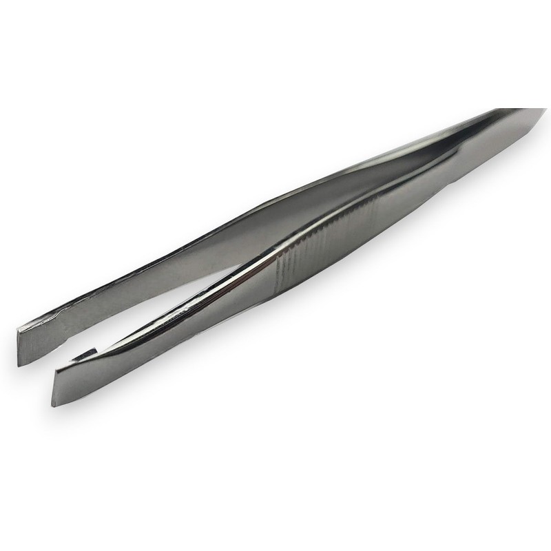 Slant Tip Tweezers Professional Stainless Steel Silver Slanted Tweezer Best