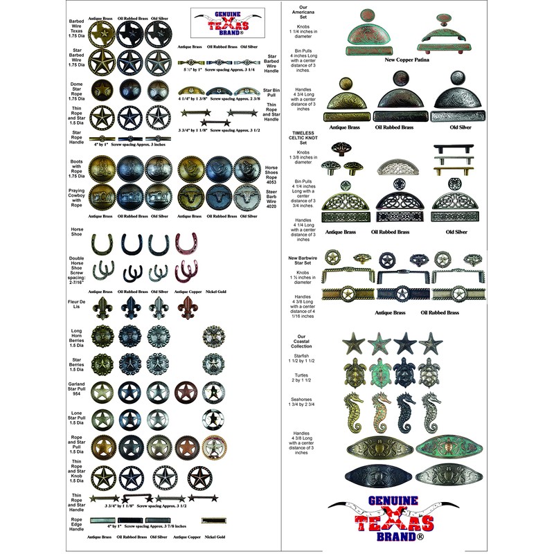 Barbwire and Star Handle in Copper Patina