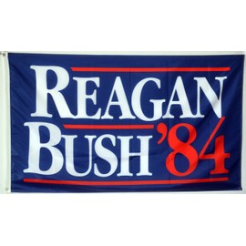 ~ Reagan Bush 84 Campaign Blue Flag Banner President 3x5Feet