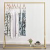 BOSURU Gold Pipe Clothing Racks Freestanding, Modern Metal Clothes Rack