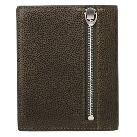Milagro caw636 English Leather Slim Wallet (Wallet, Men's, Bifold Wallet, Coin Purse, Thin, Small, Brand, Made in the UK, Genuine Leather, Christmas, Father's Day, Spring Wallet), green (dark green)
