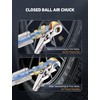 EVOULTES 2-Pack Closed Ball Tire Chuck with Clip, 1/4" FNPT