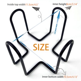 Hosawtek High Quality Black Iron Metal Coaster, Compatible with Round and Square Coasters, Holds Any Material, Elegant and Sturdy, Makes Your Desk Tidy and