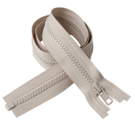 IPEA Zipper Long 55 cm - Beige Colour - 2 Units - Chain Size #5 - Split Zippers for Glare Sewing Furniture Jackets - Zip - Width 30 mm
