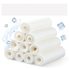 Toulite Cool Ice Silk Bra Liners for Sweat 10 Pcs 3 Layer Medium Washable Rectangle Cool Ice Silk Under Breasts Pads for Women Absorb Sweating, 18 x 3 Inches White for Summer