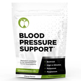 Blood Pressure Support Supplement | Beetroot Extract, Potassium Citrate & Magnesium Taurate | 30 Servings Cherry Flavour | Contributes to the Maintenance of Normal Blood Pressure (30 Servings, Cherry)