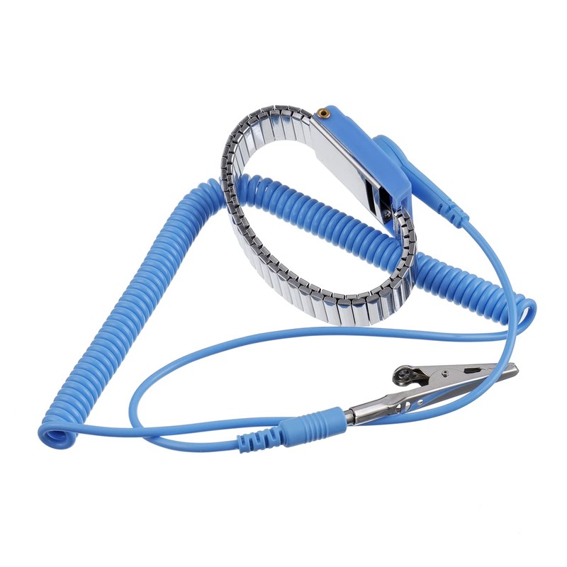 BOJACK Reusable Corded Anti Static Wrist Strap, Fast-Carrying Alligator Clip