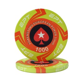 EPT Poker Chips, Set of 50 ($1000)