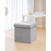 B FSOBEIIALEO Small Storage Ottoman Cube Sherpa Ottomans Foot Rest,