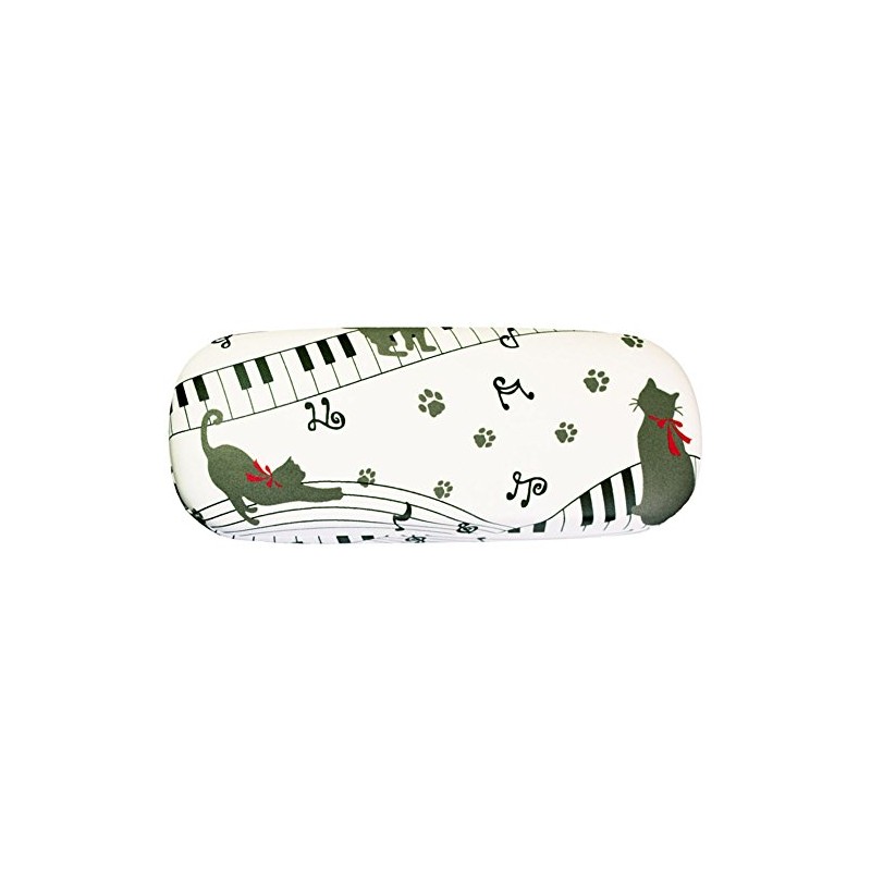 Royal Arden 73400 Glasses Case with Cloth Cat Piano Music