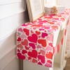 Joyfol Day Red Love Heart Valentine's Day Table Runner,Long Dresser