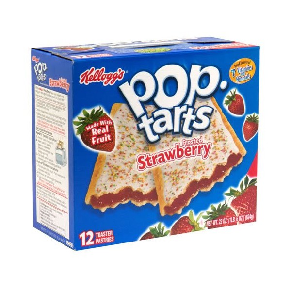 Kellogg's Pop-Tarts Strawberry Frosted, 12-Count Box (Pack of 6)