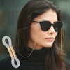 Ymapinc 40 Pack Eyeglass Chain Ends, Eyeglass Chain Connector for