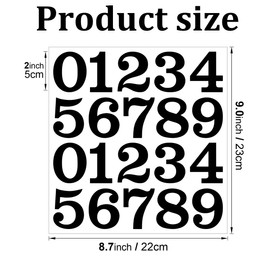 10 Sheets Number Stickers for Mailbox 2 Inch Waterproof Vinyl Stick On Numbers for Organizing Lockers Sign Note Bins Storage Black
