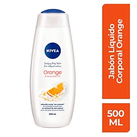 NIVEA Jabón Líquido Corporal Humectante Orange And Avocado Oil (400 ml) jabón sin microplásticos y fórmula biodegradable con aroma refresacante a naranja