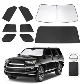 TINGLU Window Shades for Toyota 4Runner 2010-2024 Accessories Car Side Full Windows Rear Triangular Windshield Sun Shade Sun UV Rays & Privacy Protection for Camping,Napping,and Relaxing 8PCS