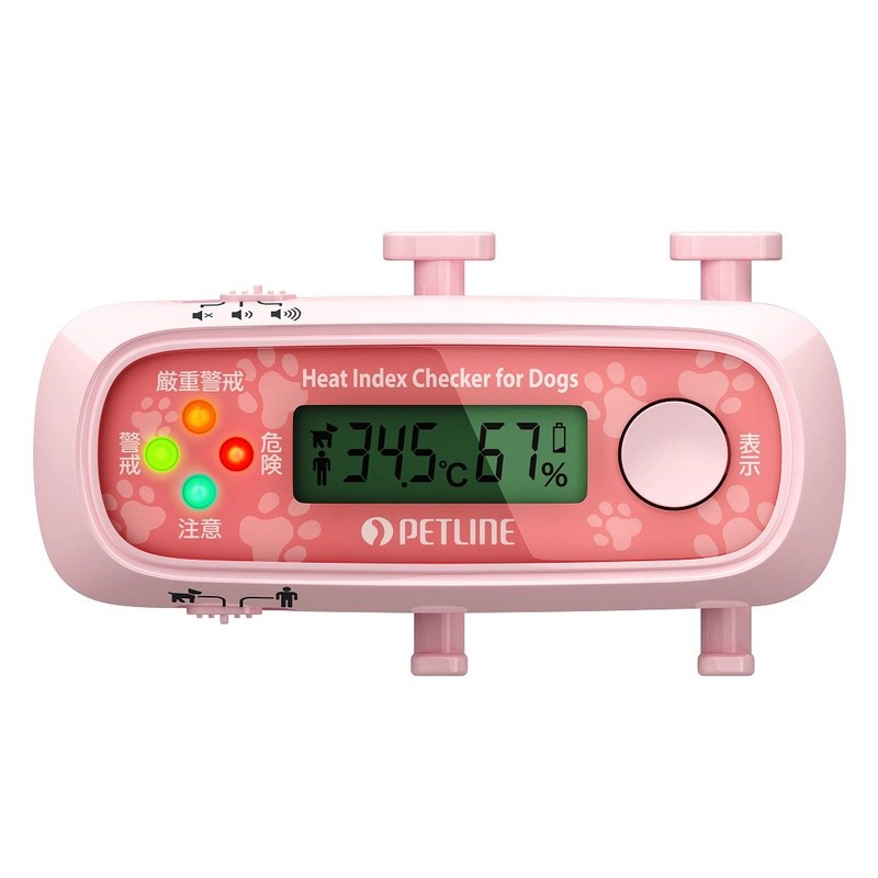 Pet Line Dog Heatstroke Checker Pink