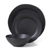 Oneida Black Ridge Piece Dinnerware Set, 12 Count, Dorm Room