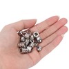 Viking Beard Beard Beads, 18 Pieces, Stainless Steel Hair Tube