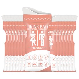 GXGM Pack of 15 Urine Bags for On the Go Bag, Toilet, 800 cc Pee Bag for on the Go for Men Women Children, Disposable Urine Bag for On the Go, Pee Bag