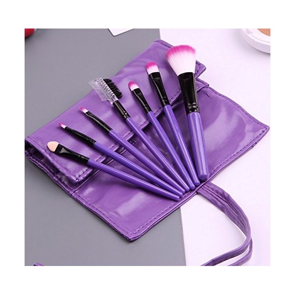 7PCS Premium Makeup Brush Set Foundation EyeShadow Powder Makeup Brush Tools (Purple)