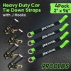 Bolvixor 4 Pack Car Tie Down Straps for Trailers 2"