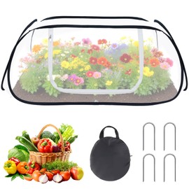 WUPIOS Garden Covers for Raised Beds 50" x 26" x 15" Pop Up Garden Rows Accelerator Plant Covers Insect Bird Barrier Greenhouse Cover Cage Plants Protector for Protecting Seedling Fruit Vegetable Row