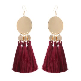 HSWE Tassel earrings for Women Statement Dangle Earrings Threaded Drop Earrings