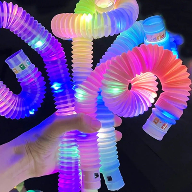12 Pulseras Elásticas De Neón Luz Led Para Fiestas Batucada